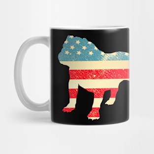 American Flag Bulldog Mug